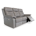 Talbot Grey Leather Electric Reclining 3 SeaterCouch