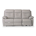 Talbot Light Grey Leather Electric Reclining 3 Seater Sofa from Roseland Furniture
