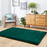Dorset Jewel Green Hand Tufted Super Teddy Rug for bedroom