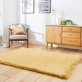 Dorset Mustard Hand Tufted Super Teddy Rug for bedroom