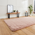 Dorset Rose Pink Hand Tufted Super Teddy Rug for bedroom