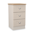 Marlowe 3 Drawer Bedside Cashmere Oak from Roseland Furniture