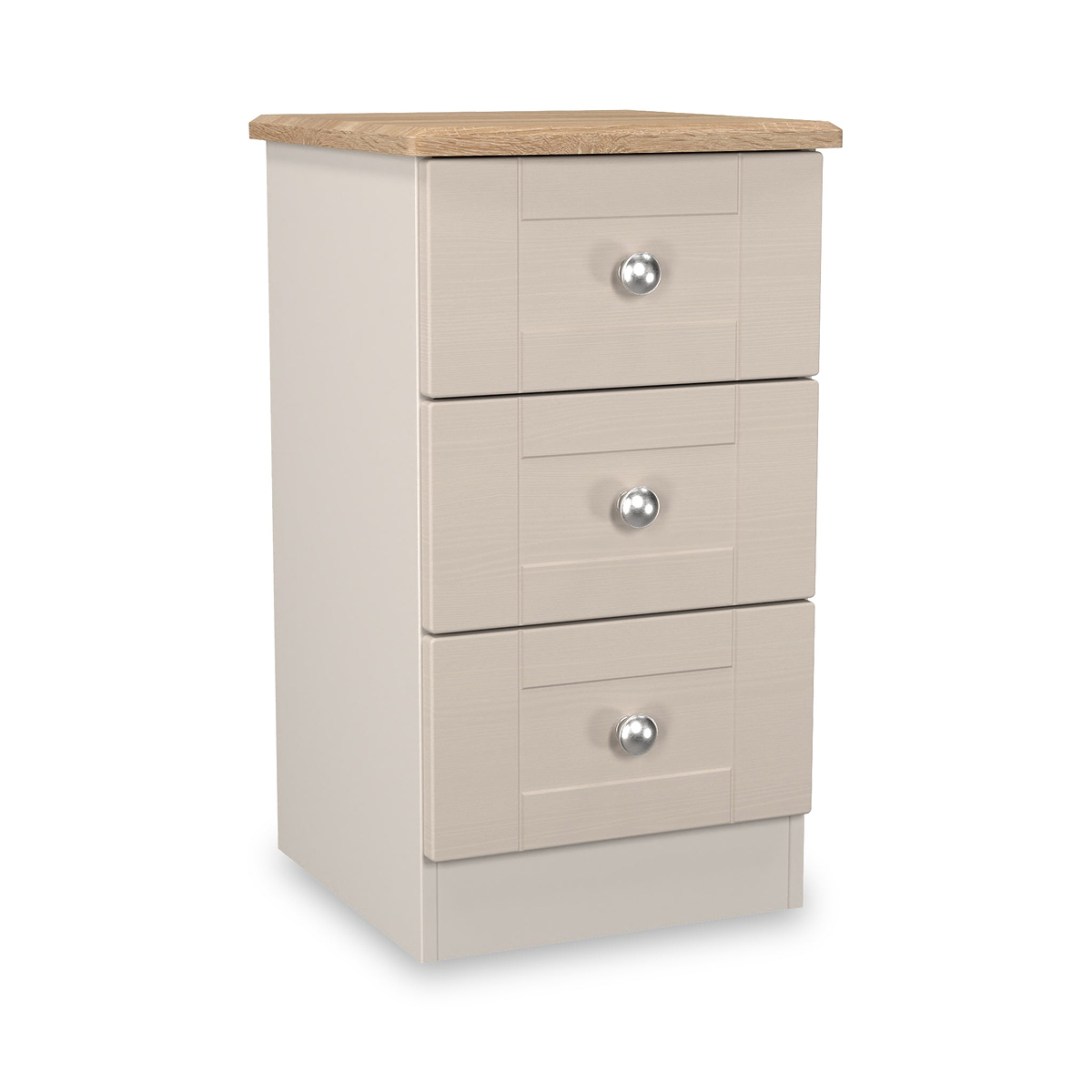 Marlowe 3 Drawer Bedside Cashmere Oak from Roseland Furniture
