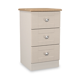 Marlowe 3 Drawer Bedside Cashmere Oak from Roseland Furniture