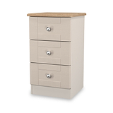 Marlowe 3 Drawer Bedside Cashmere Oak from Roseland Furniture