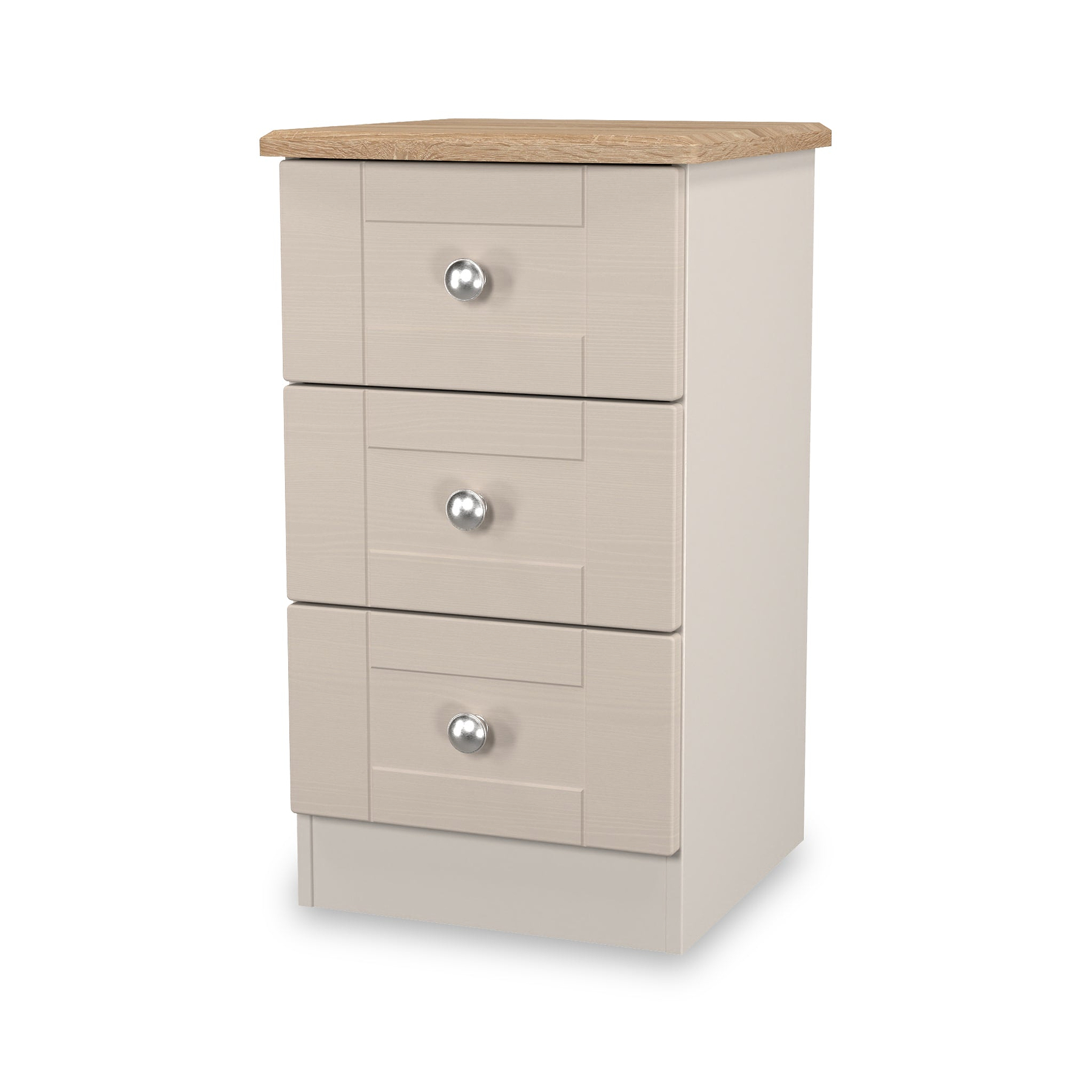 Marlowe 3 Drawer Bedside Cashmere Oak from Roseland Furniture