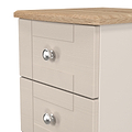 Marlowe 3 Drawer Bedside Cashmere Oak from Roseland Furniture
