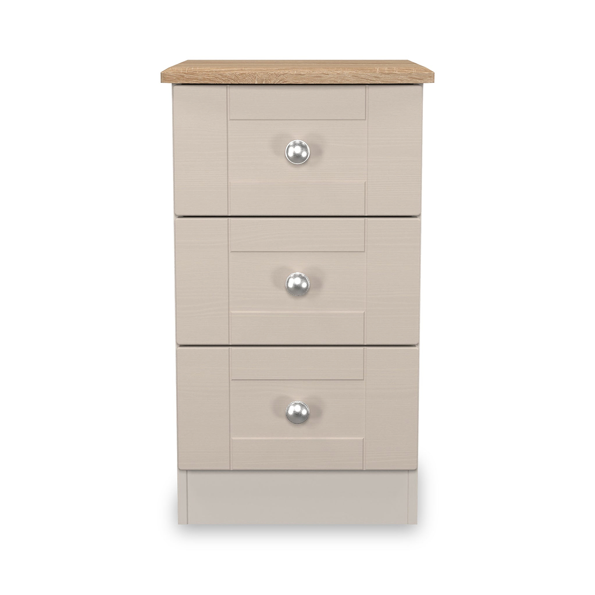 Marlowe 3 Drawer Bedside Cashmere Oak from Roseland Furniture