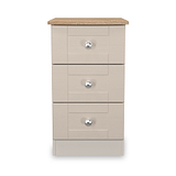Marlowe 3 Drawer Bedside Cashmere Oak from Roseland Furniture
