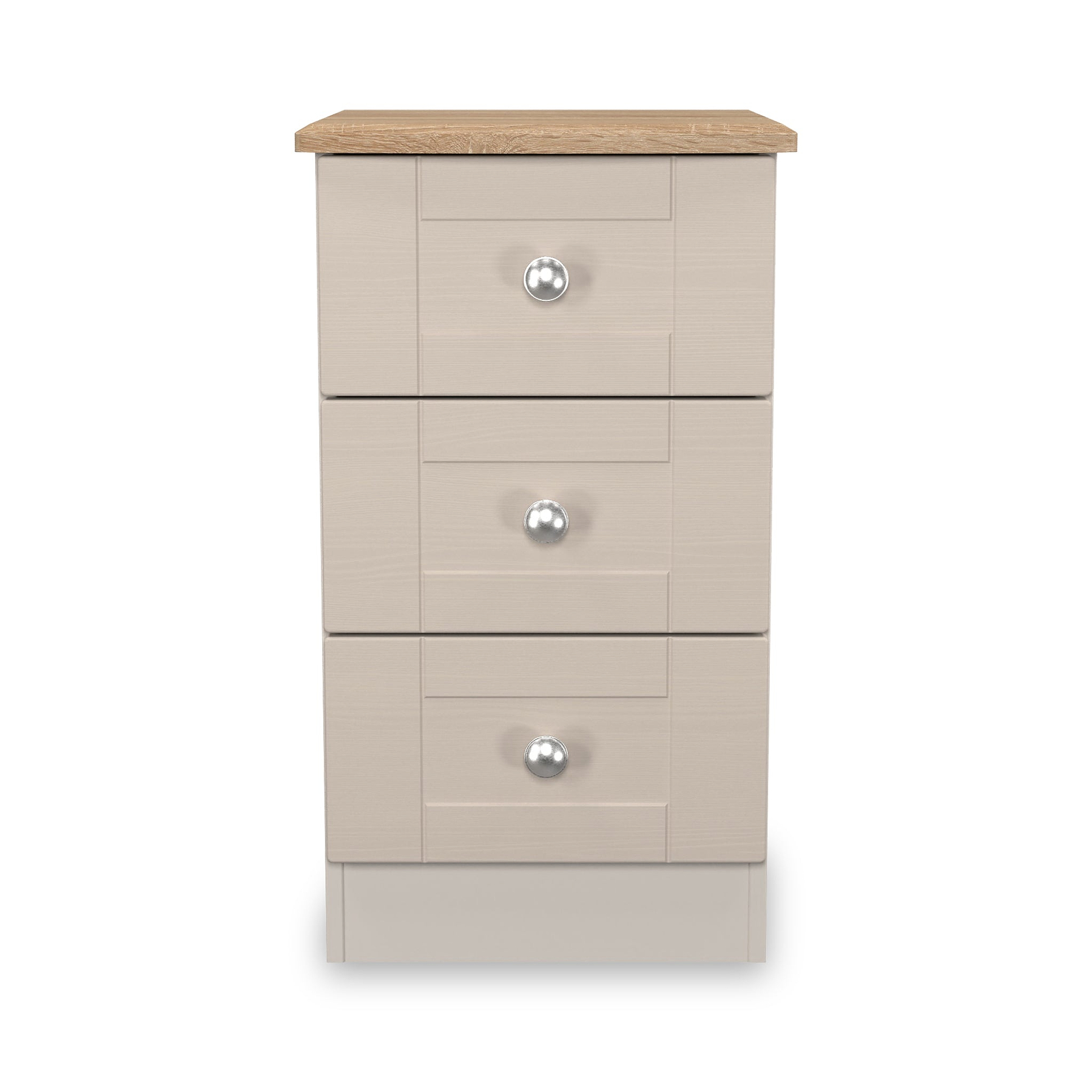 Marlowe 3 Drawer Bedside Cashmere Oak from Roseland Furniture