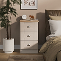 Marlowe 3 Drawer Bedside Cashmere Oak from Roseland Furniture