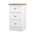 Marlowe 3 Drawer Bedside White Oak from Roseland Furniture