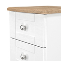Marlowe 3 Drawer Bedside White Oak from Roseland Furniture