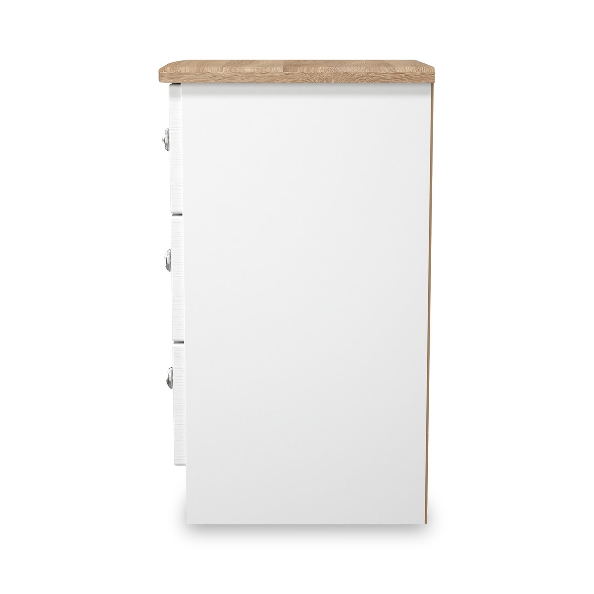 Marlowe 3 Drawer Bedside White Oak from Roseland Furniture