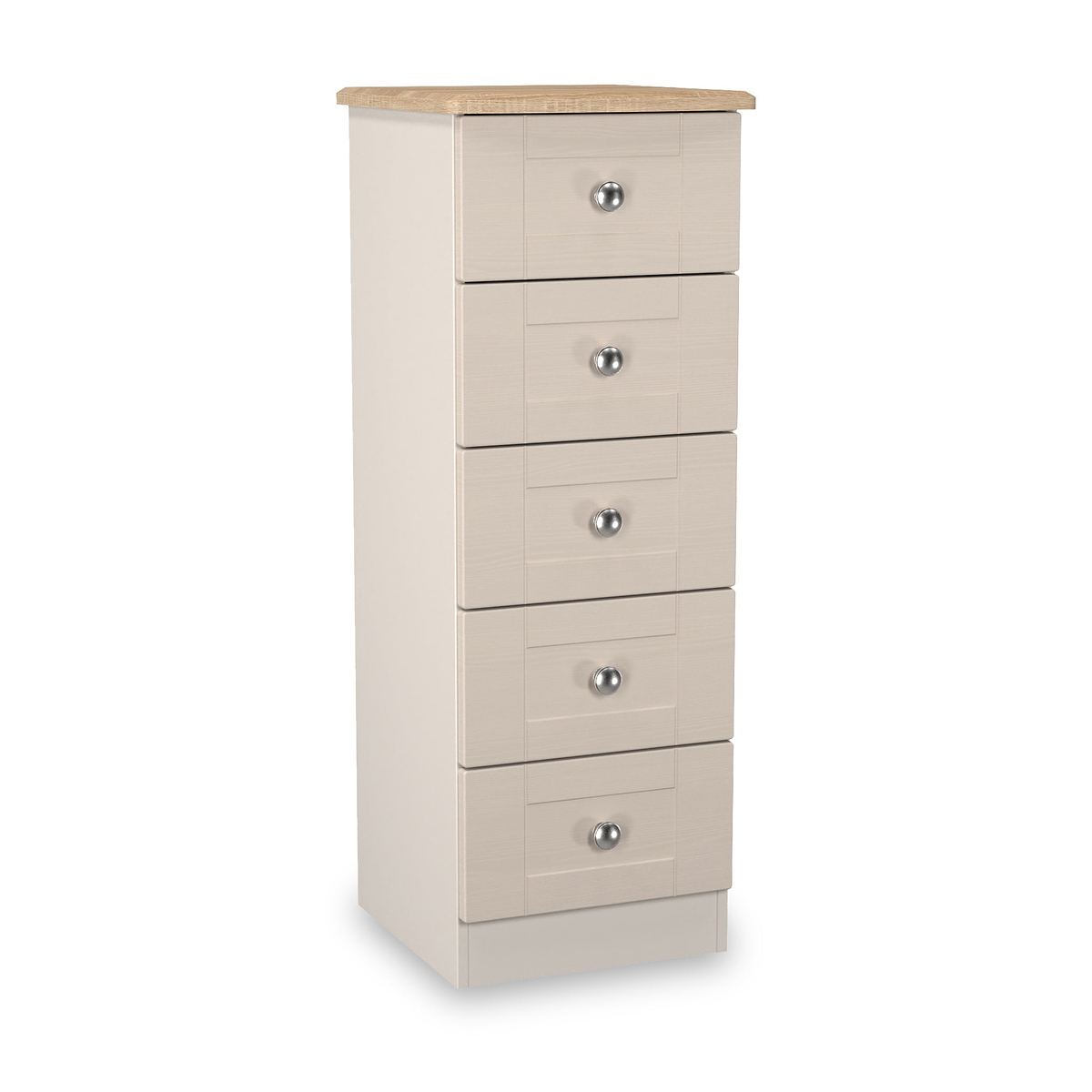 Marlowe 5 Drawer Tallboy Cashmere Oak from Roseland Furniture