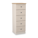 Marlowe 5 Drawer Tallboy Cashmere Oak from Roseland Furniture