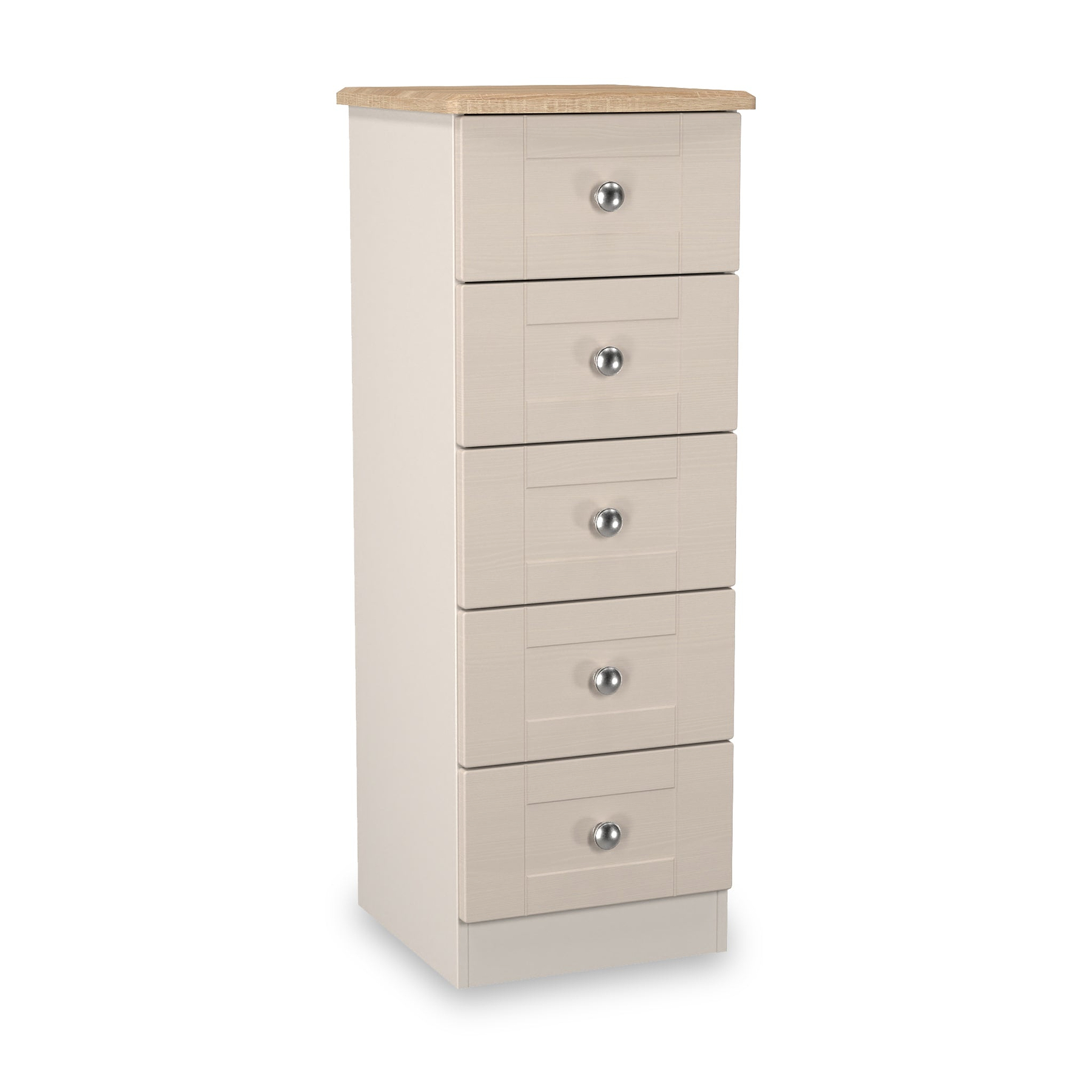 Marlowe 5 Drawer Tallboy Cashmere Oak from Roseland Furniture