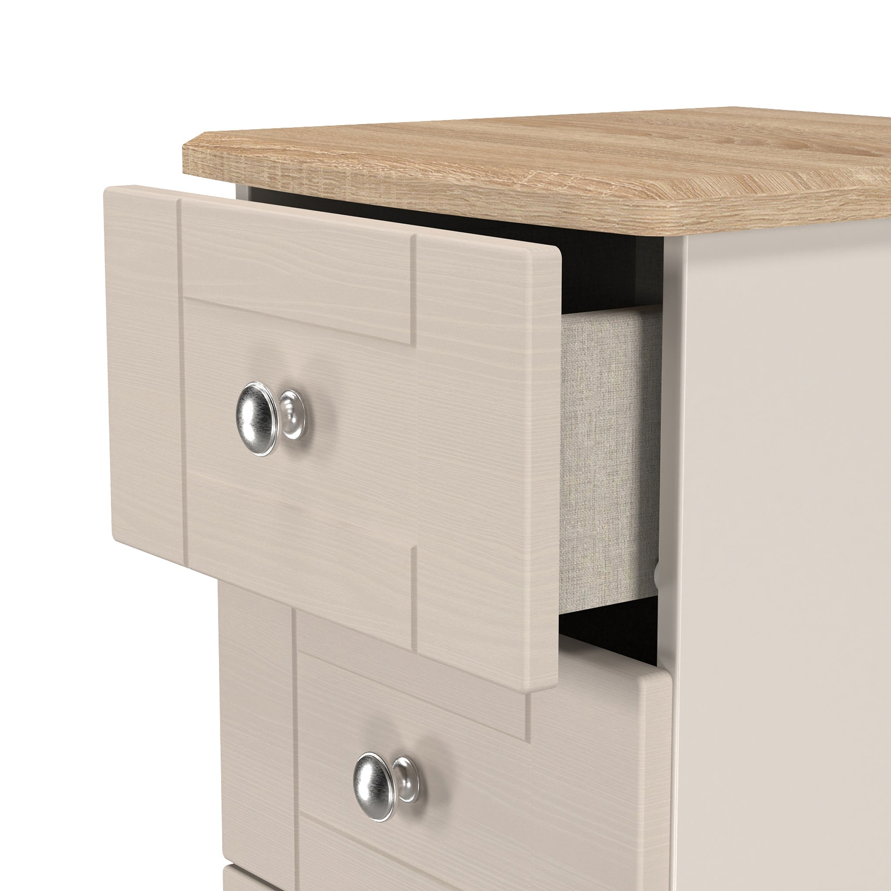 Marlowe 5 Drawer Tallboy Cashmere Oak from Roseland Furniture