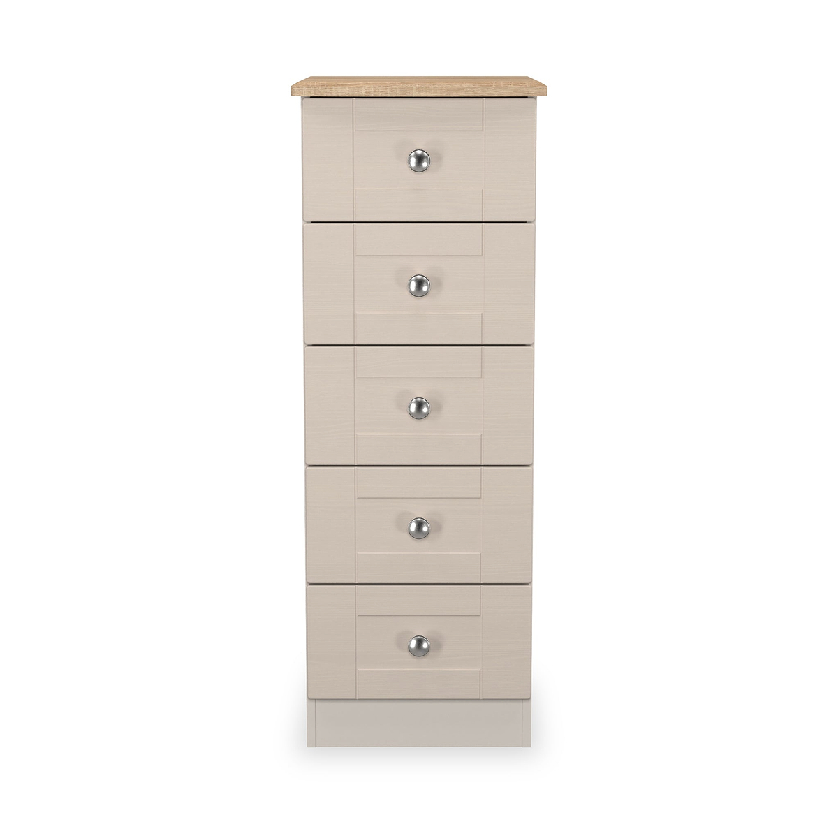Marlowe 5 Drawer Tallboy Cashmere Oak from Roseland Furniture