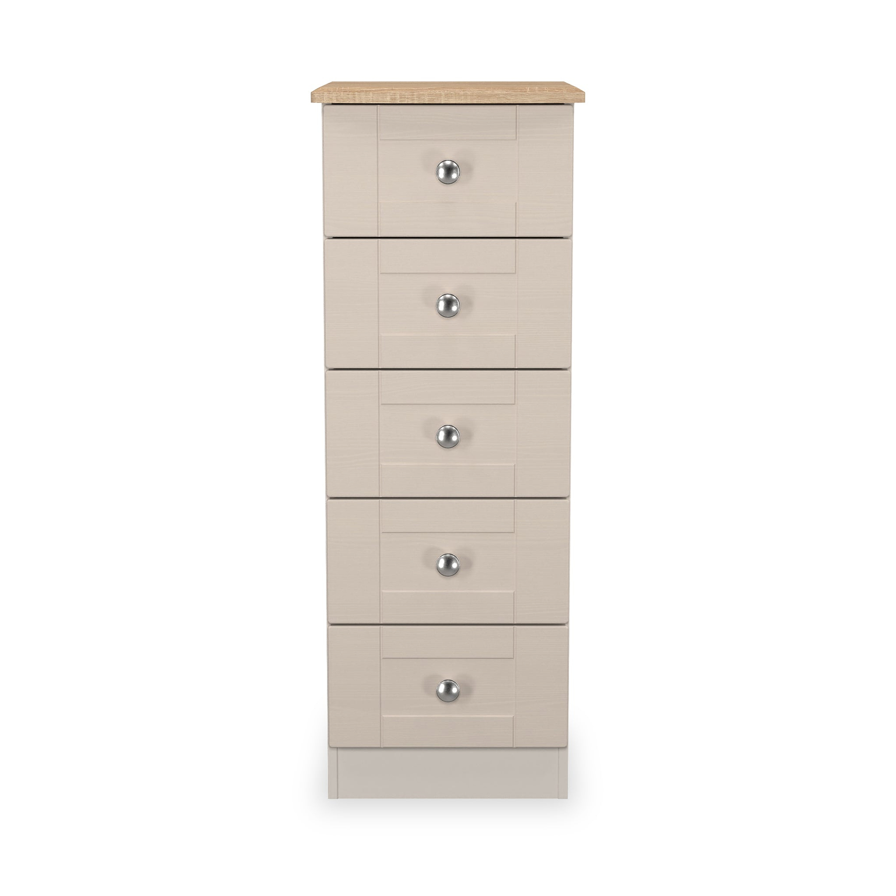 Marlowe 5 Drawer Tallboy Cashmere Oak from Roseland Furniture