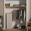 Marlowe 5 Drawer Tallboy Cashmere Oak from Roseland Furniture
