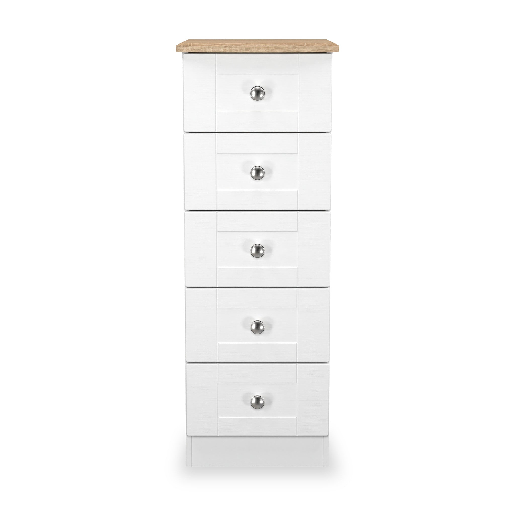Marlowe 5 Drawer Tallboy White Oak from Roseland Furniture