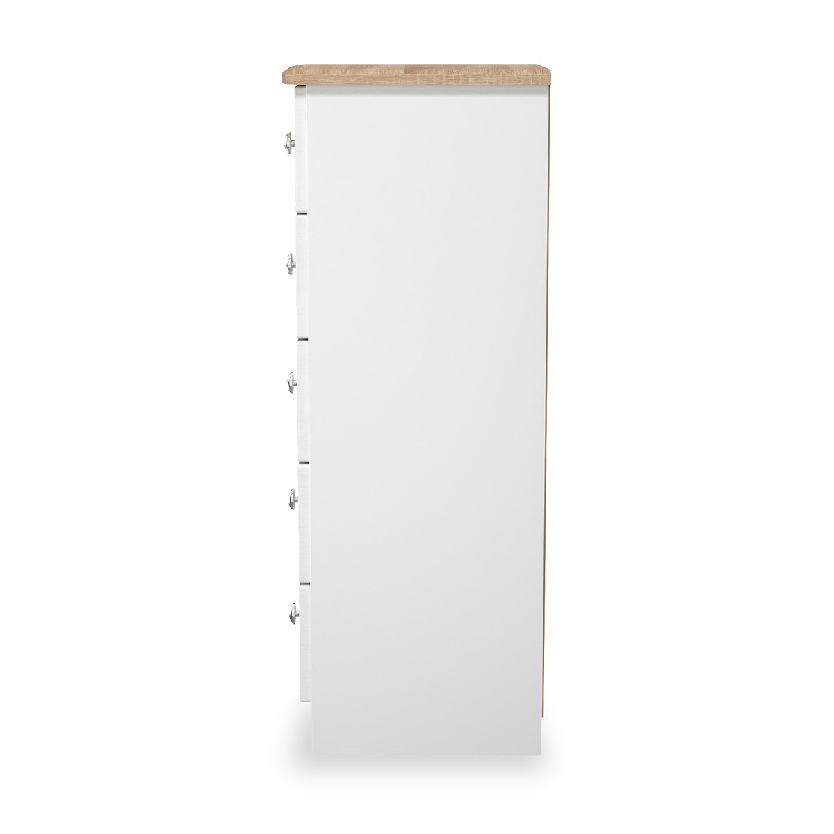 Marlowe 5 Drawer Tallboy White Oak from Roseland Furniture