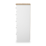 Marlowe 5 Drawer Tallboy White Oak from Roseland Furniture