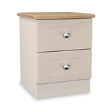 Marlowe 2 Drawer Bedside Cashmere Oak from Roseland Furniture