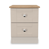 Marlowe 2 Drawer Bedside Cashmere Oak from Roseland Furniture