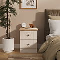 Marlowe 2 Drawer Bedside Cashmere Oak from Roseland Furniture