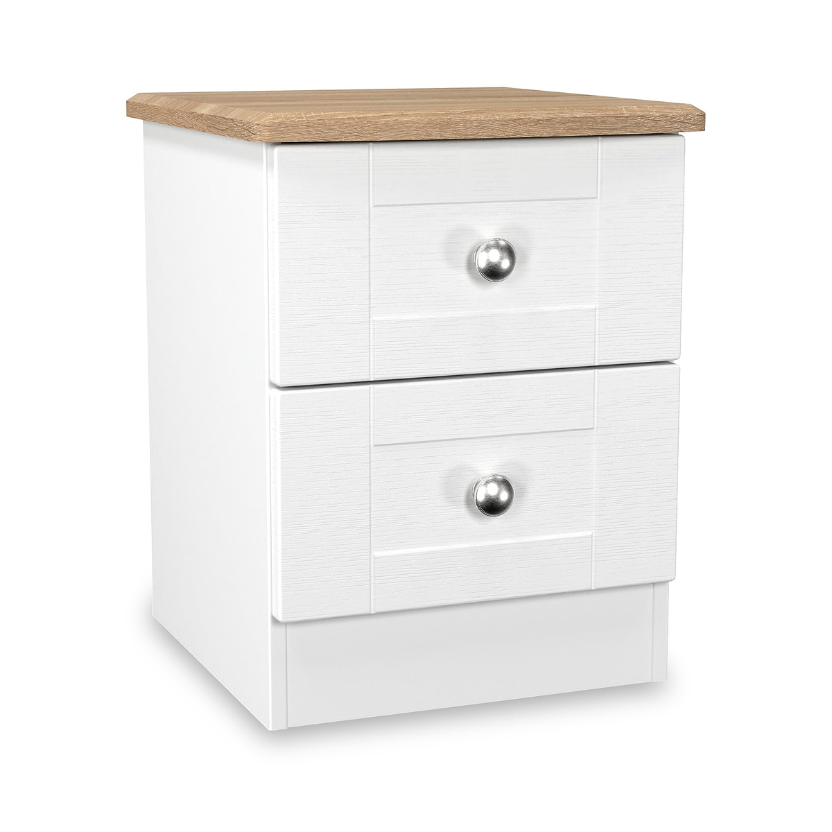 Marlowe 2 Drawer Bedside White Oak from Roseland Furniture