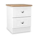 Marlowe 2 Drawer Bedside White Oak from Roseland Furniture