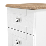 Marlowe 2 Drawer Bedside White Oak from Roseland Furniture