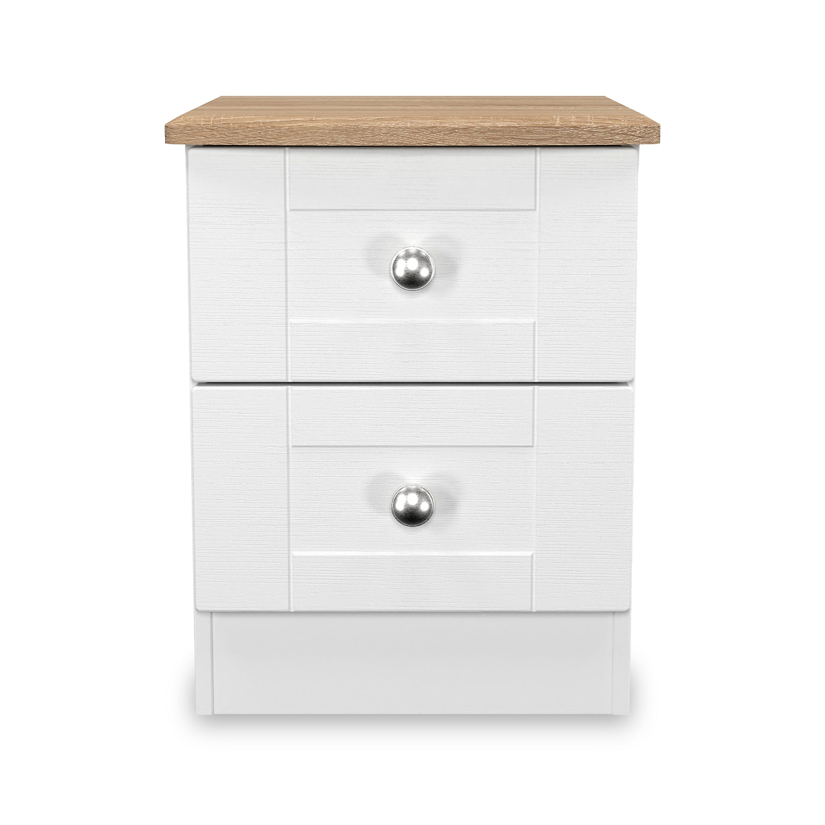 Marlowe 2 Drawer Bedside White Oak from Roseland Furniture