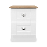 Marlowe 2 Drawer Bedside White Oak from Roseland Furniture