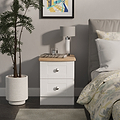 Marlowe 2 Drawer Bedside White Oak from Roseland Furniture