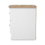 Marlowe 2 Drawer Bedside White Oak from Roseland Furniture