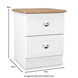 Marlowe 2 Drawer Bedside White Oak from Roseland Furniture