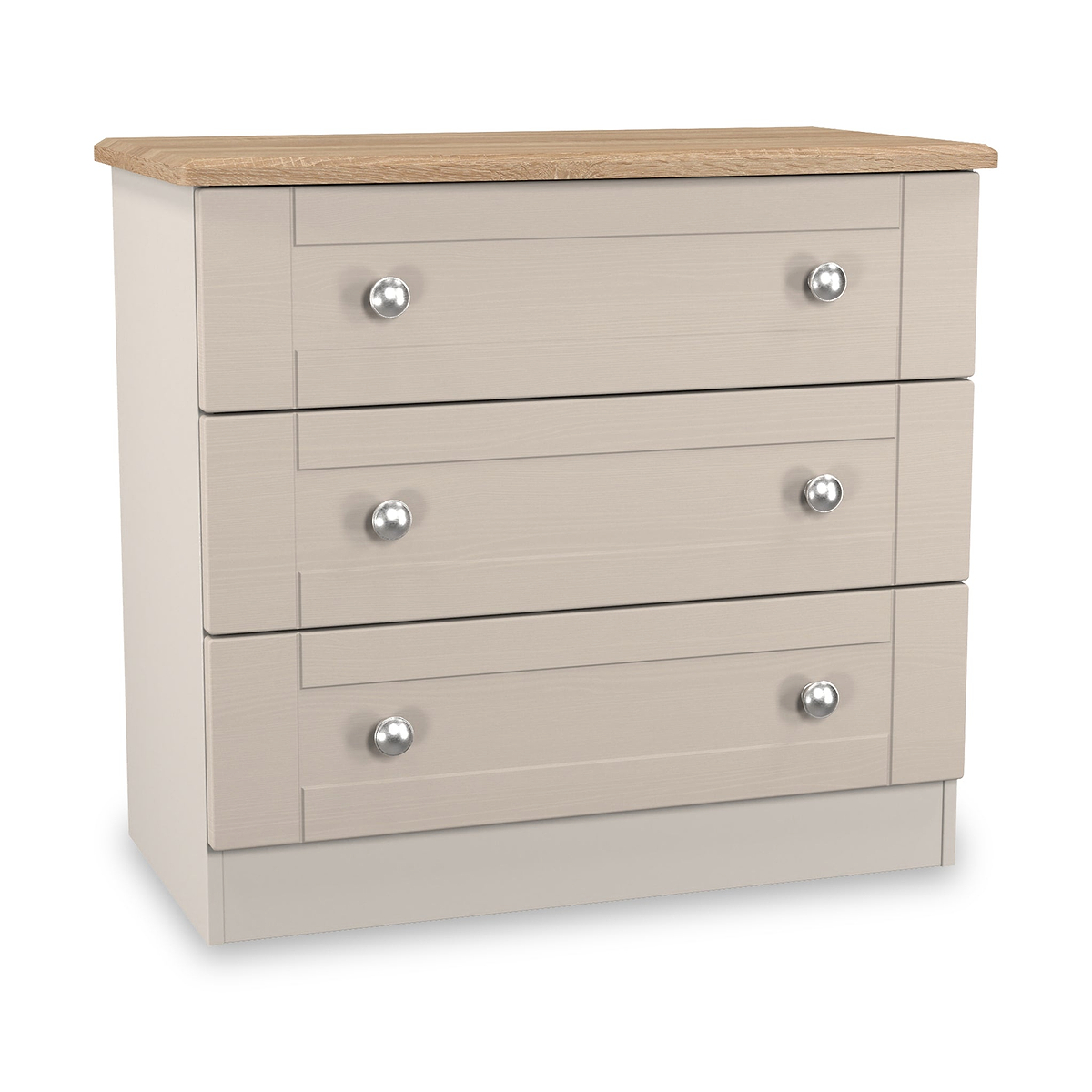 Marlowe 3 Drawer Chest Cashmere Oak from Roseland Furniture