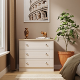 Marlowe 3 Drawer Chest Cashmere Oak from Roseland Furniture