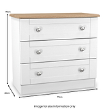 Marlowe 3 Drawer Chest White Oak from Roseland Furniture