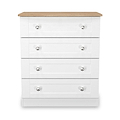Marlowe 4 Drawer Chest White Oak from Roseland Furniture