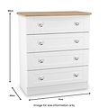 Marlowe 4 Drawer Chest White Oak from Roseland Furniture