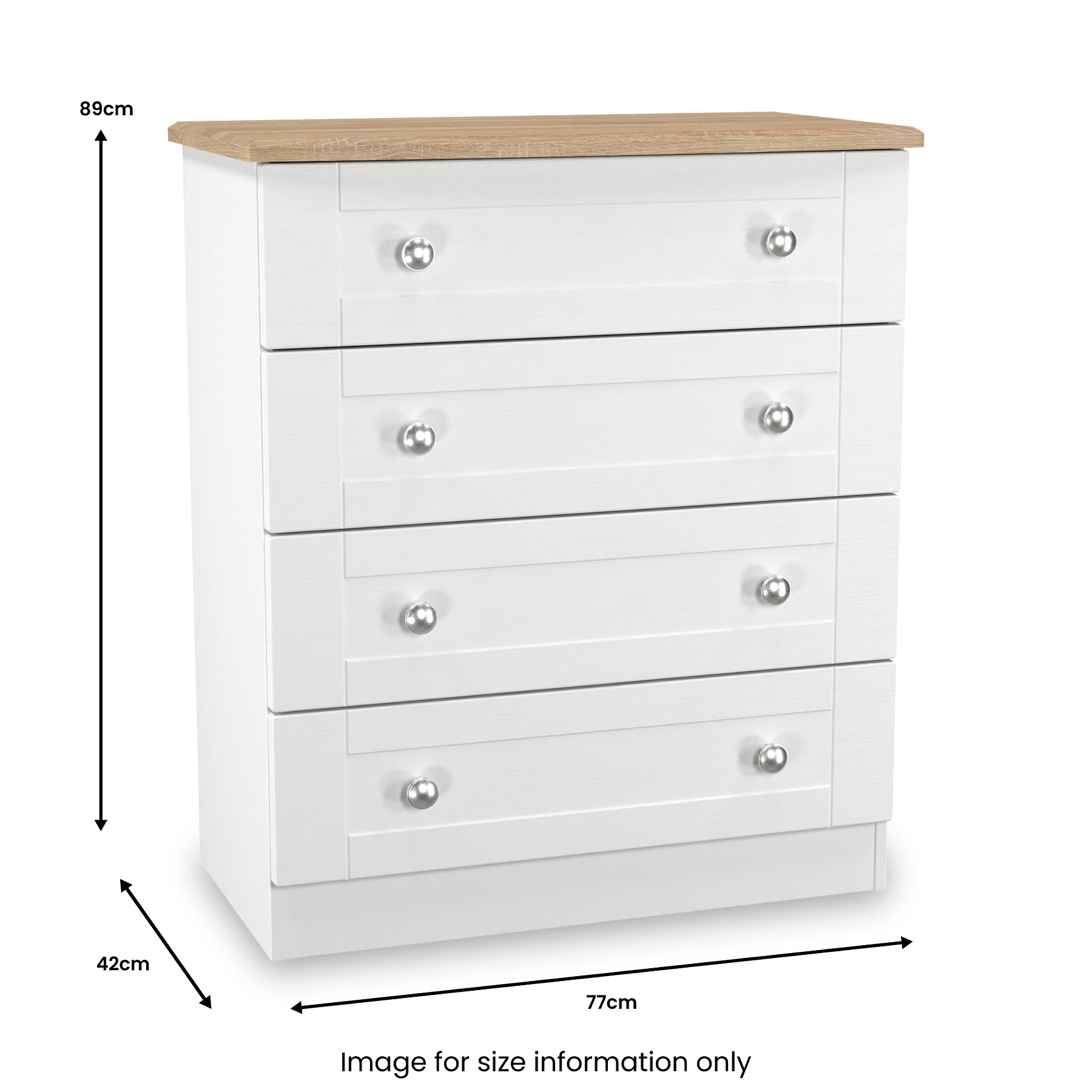 Marlowe 4 Drawer Chest White Oak from Roseland Furniture