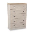 Marlowe 5 Drawer Chest Cashmere Oak from Roseland Furniture