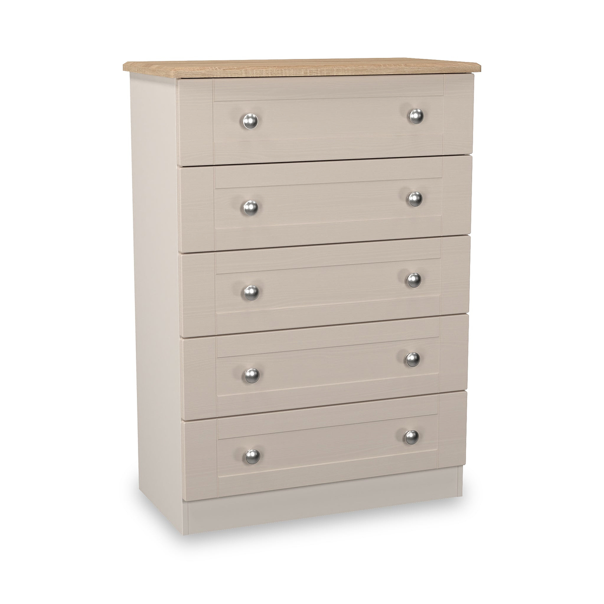Marlowe 5 Drawer Chest Cashmere Oak from Roseland Furniture