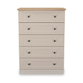 Marlowe 5 Drawer Chest Cashmere Oak from Roseland Furniture
