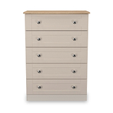 Marlowe 5 Drawer Chest Cashmere Oak from Roseland Furniture