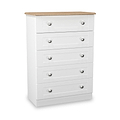 Marlowe 5 Drawer Chest White Oak from Roseland Furniture